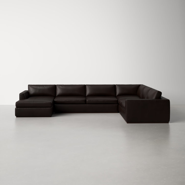 Wexford 4 Piece Leather Chaise USectional AllModern